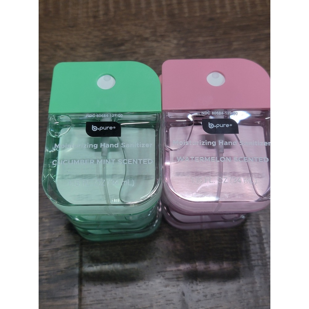b‎ pure Moisturizing Hand Sanitizer Cucumber Mint Watermelon Scented 2 Pack